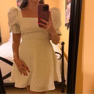 NWT Elegant Cream Puff Sleeve Top